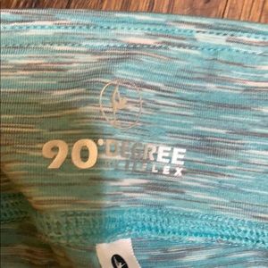 Blue white and gray yoga pants